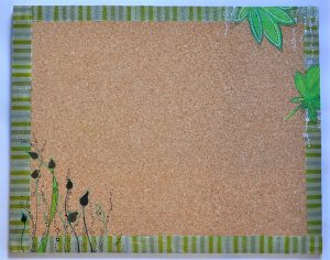 Tableau de liège vert